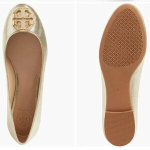 Tory Burch Claire Ballerina Flat- Spark Gold- Size 6M